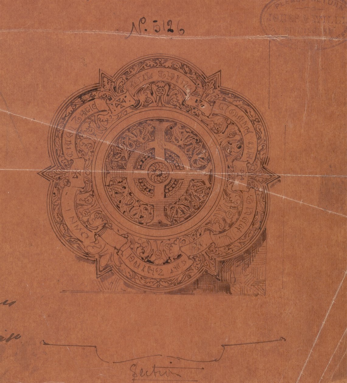 Progetti eseguiti per Jones e Willis, lavoratori in metallo e legno e produttori di mobili per chiese di Birmingham e Londra da George Edmund Street
