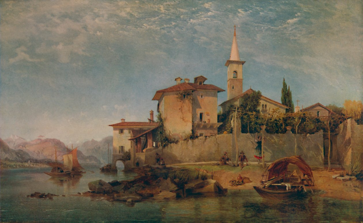 Scena del lago italiano, 1853, 1935 da George Edwards Hering