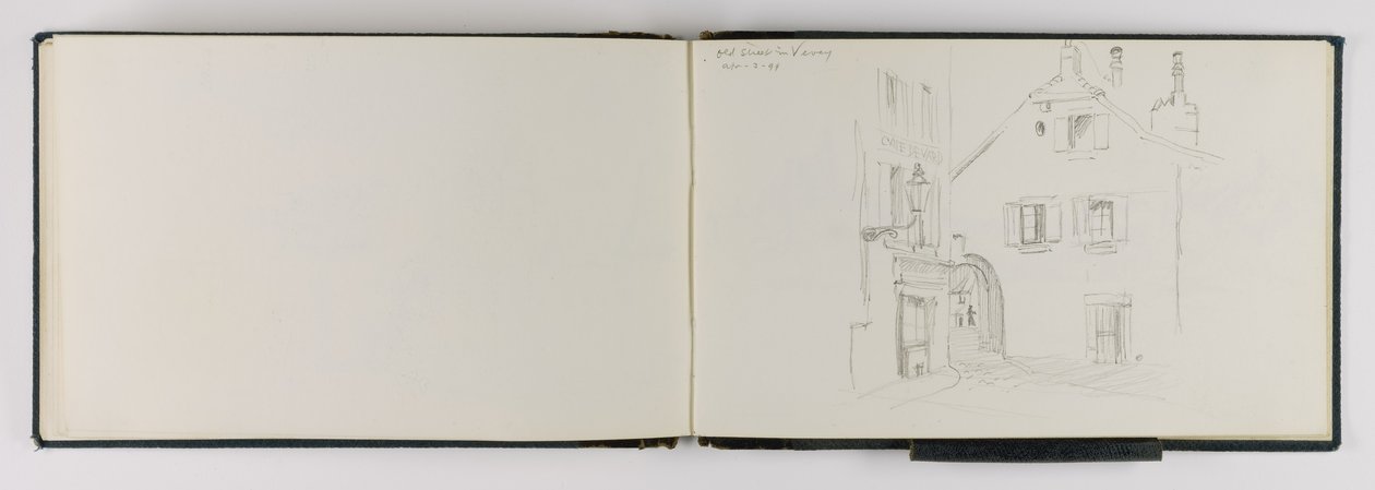 (Taccuino di schizzi) Via Vecchia a Vevey da George Elbert Burr