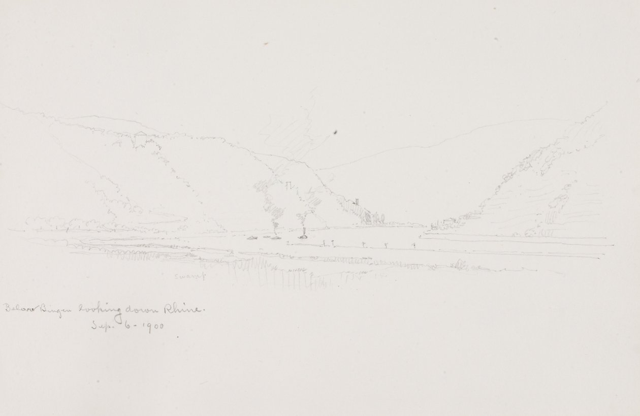 Sotto Bingen, guardando il Reno da George Elbert Burr