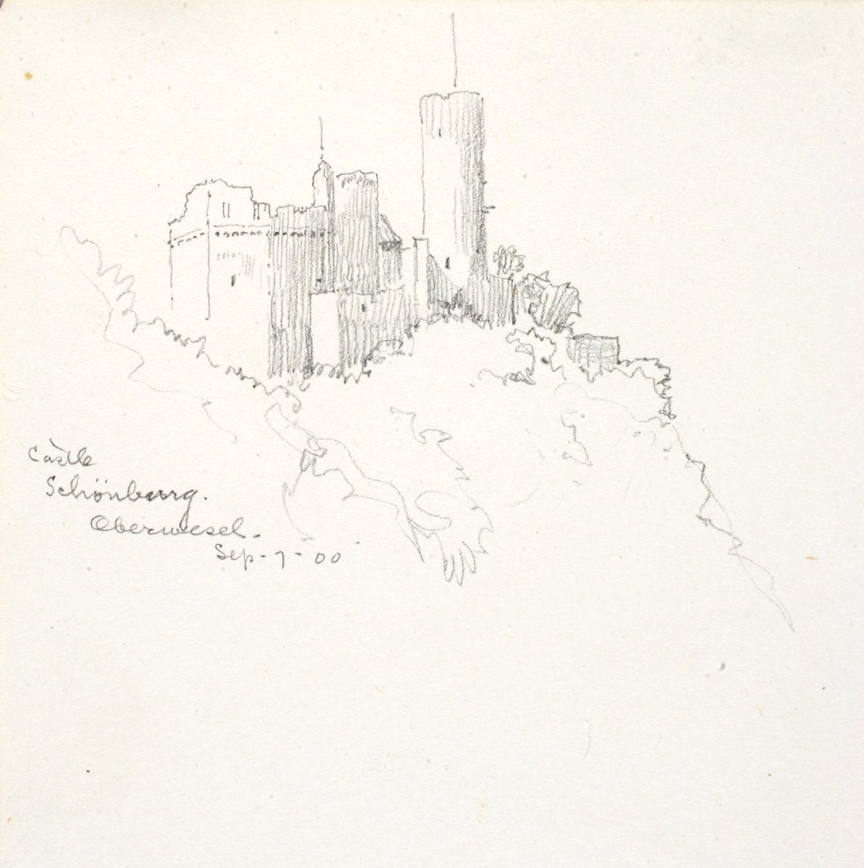 Castello di Schönburg, Oberwesel da George Elbert Burr