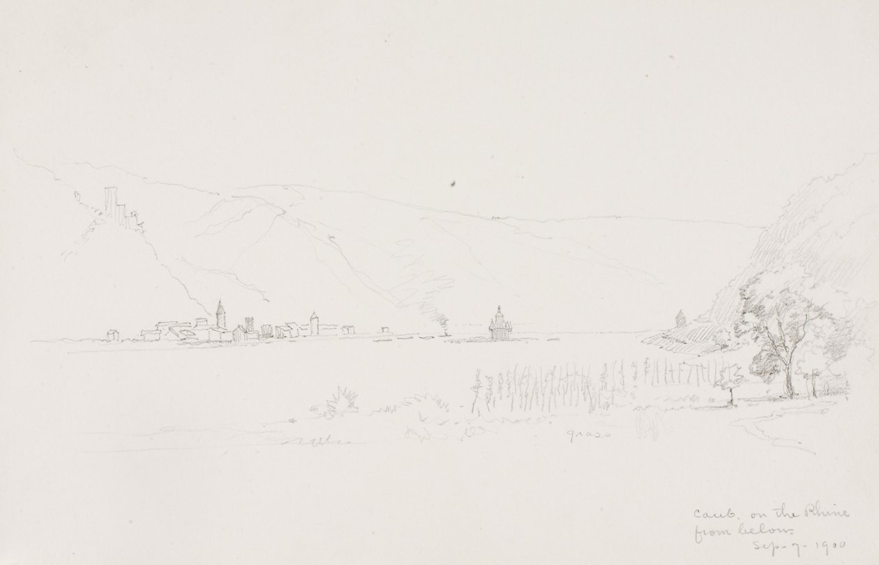 Caub sul Reno dal basso da George Elbert Burr