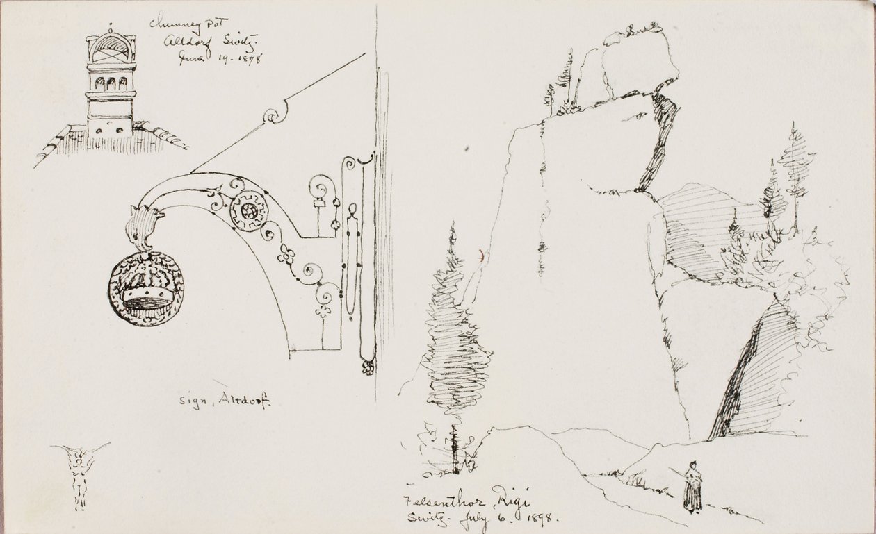 Comignolo, Altdorf, Svizzera/Felsenthor, Rigi, Svizzera da George Elbert Burr