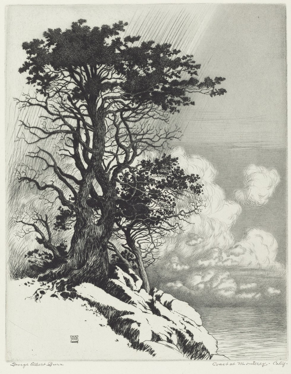 Costa a Monterey, California da George Elbert Burr
