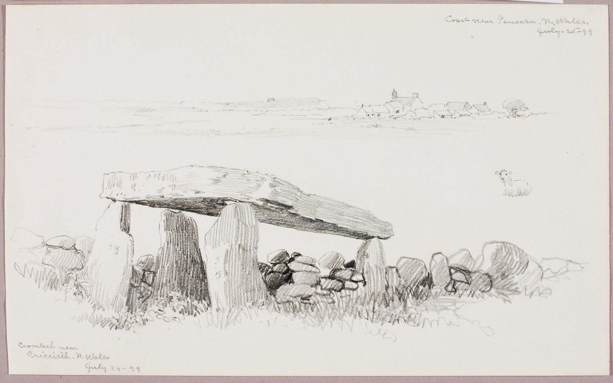 Cromlech vicino a Criccieth, Galles del Nord/Costa vicino a Pensarn, Galles del Nord da George Elbert Burr