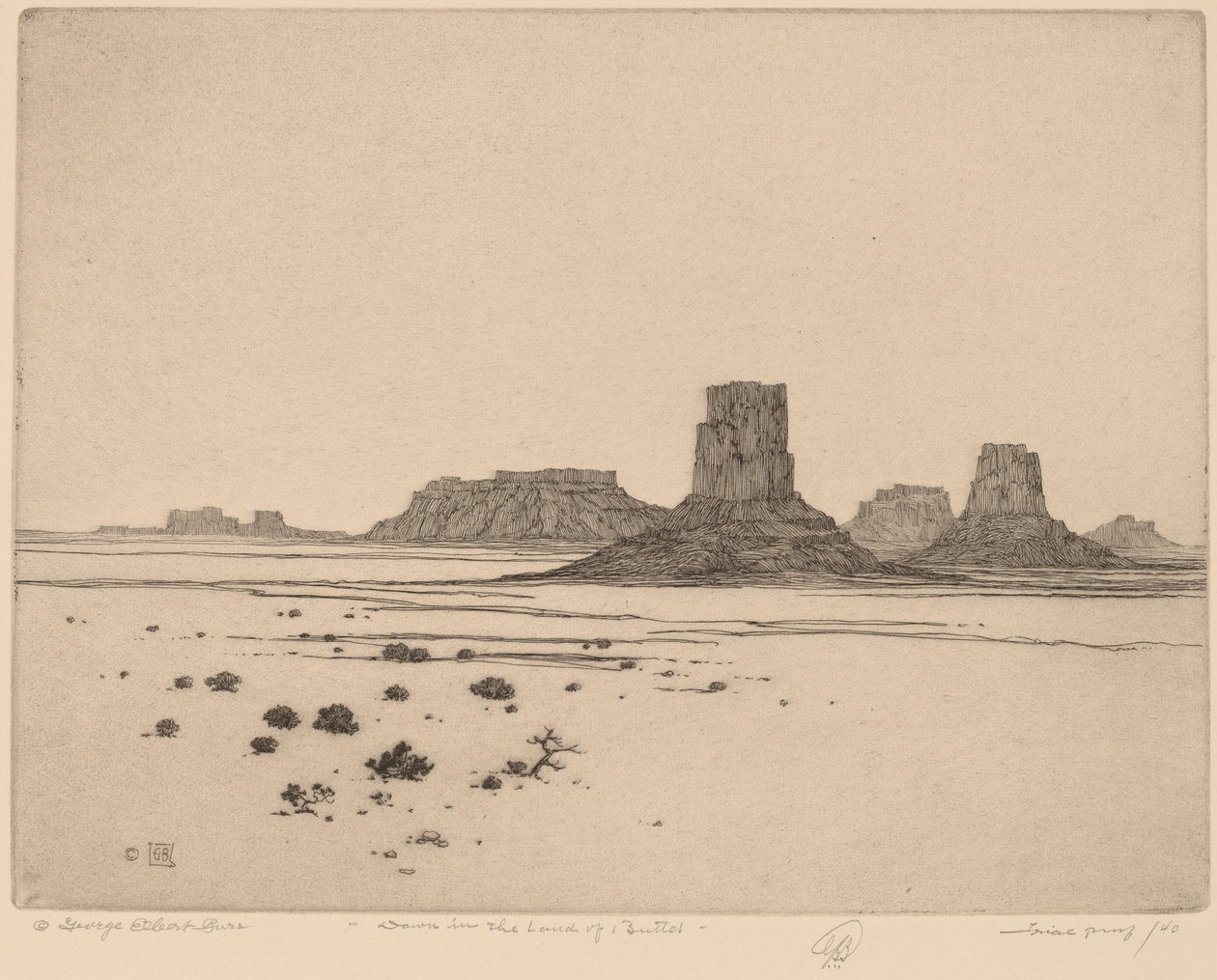Alba nella Terra dei Buttes da George Elbert Burr