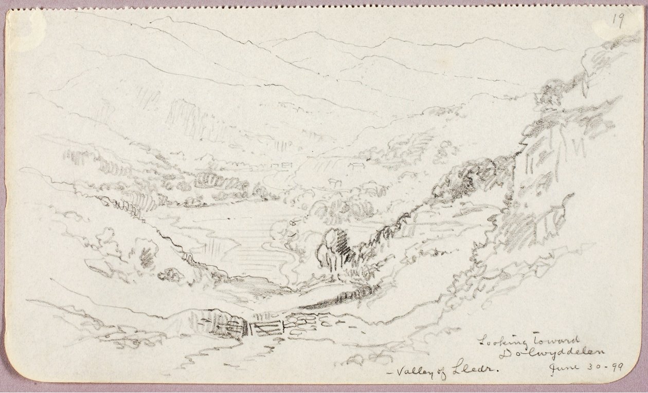 Guardando verso Dolwyddelan, Valle di Lledr da George Elbert Burr
