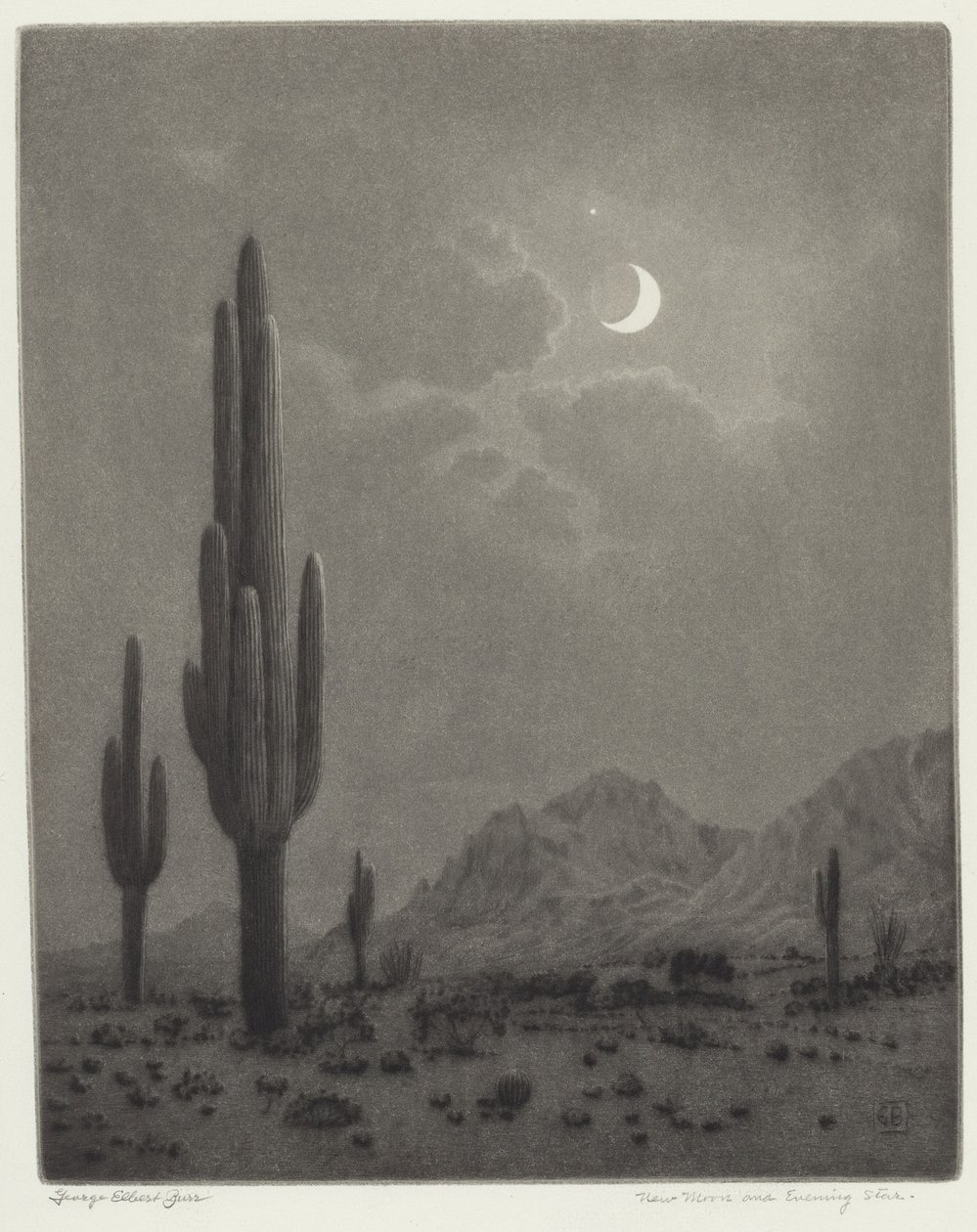 Luna nuova e stella della sera da George Elbert Burr