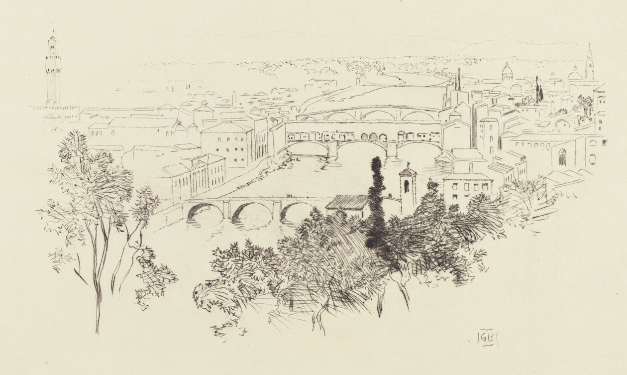 Schizzo di Firenze da George Elbert Burr