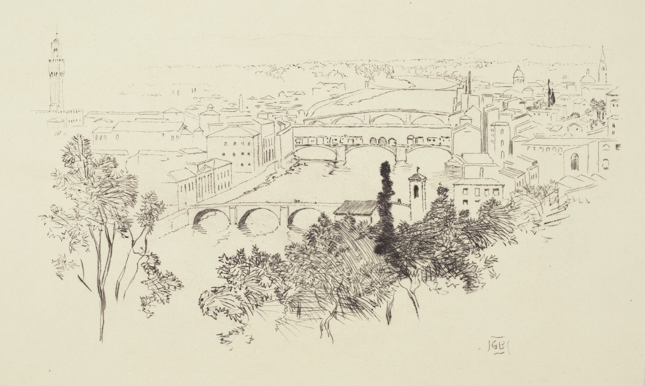 Schizzo di Firenze da George Elbert Burr