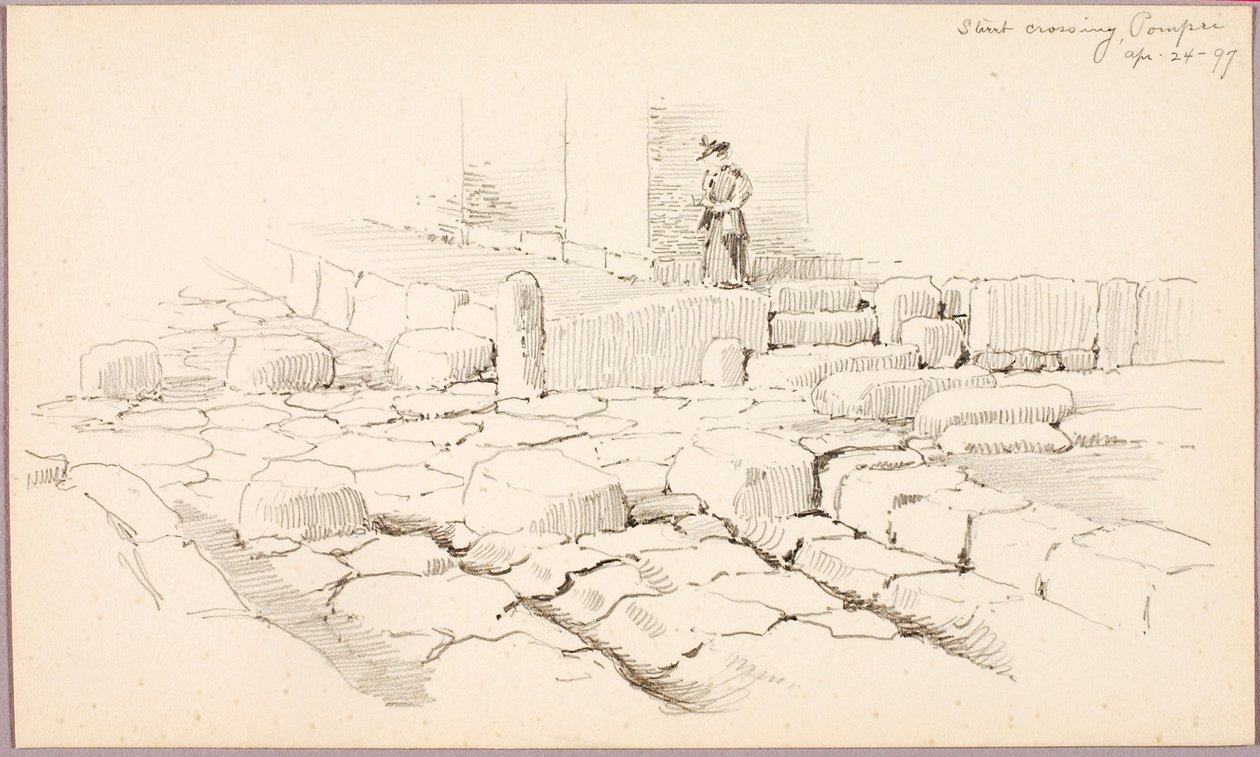 Attraversamento stradale, Pompei da George Elbert Burr