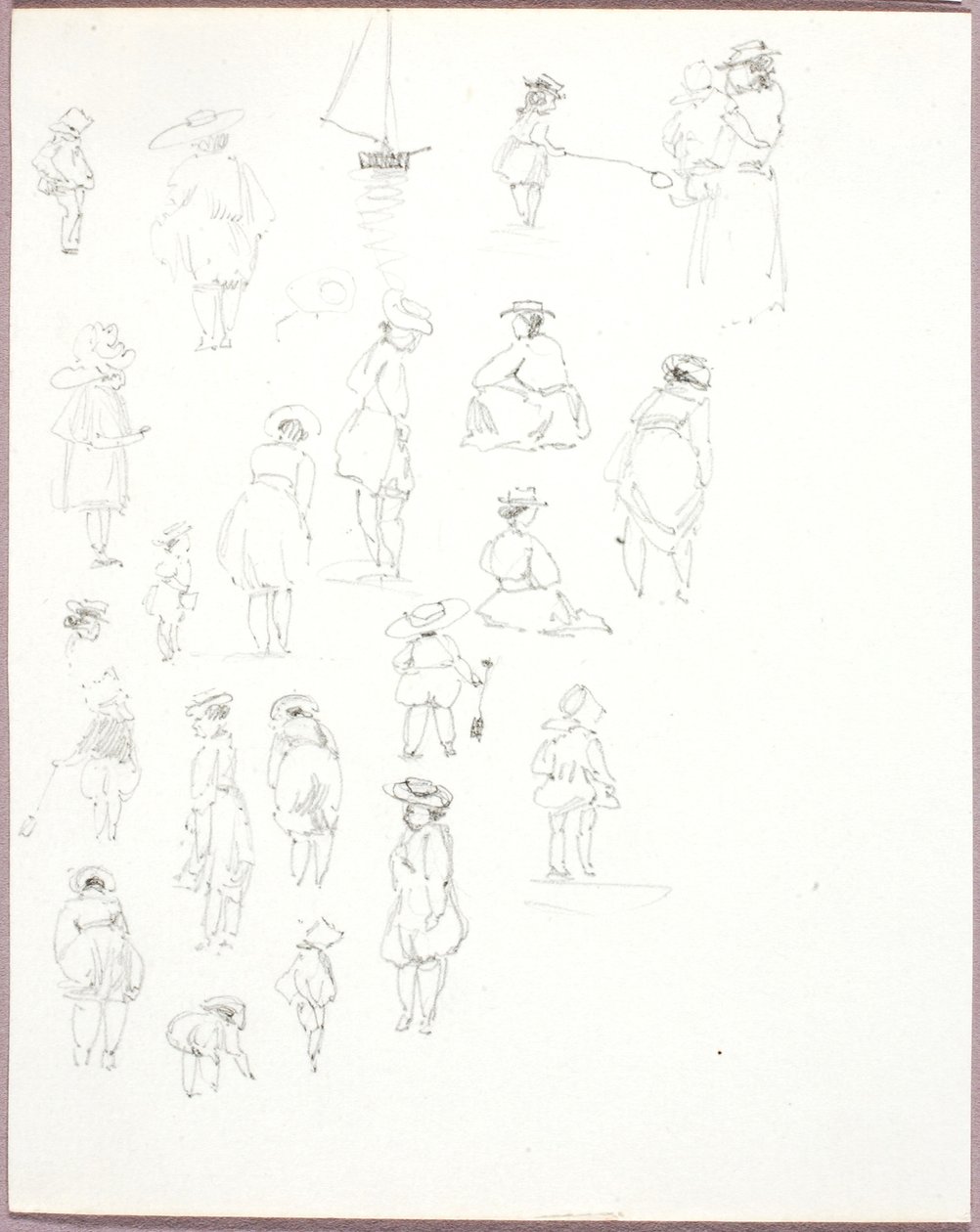 Senza titolo - Studi di figure da dietro da George Elbert Burr