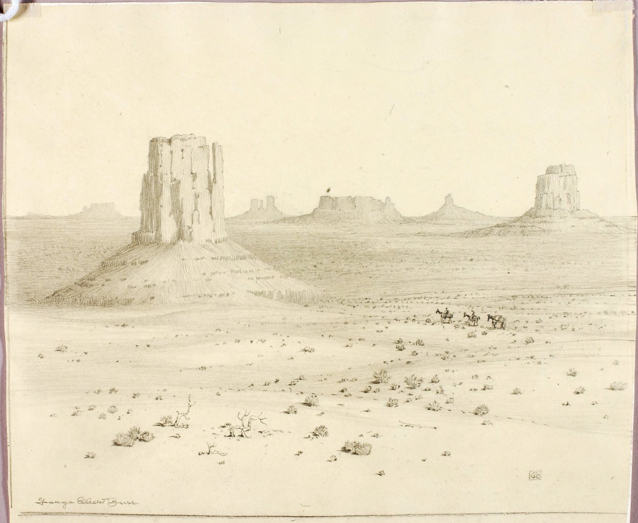 Senza titolo (disegno a trasferimento per “Desert Monuments”, Arizona) da George Elbert Burr