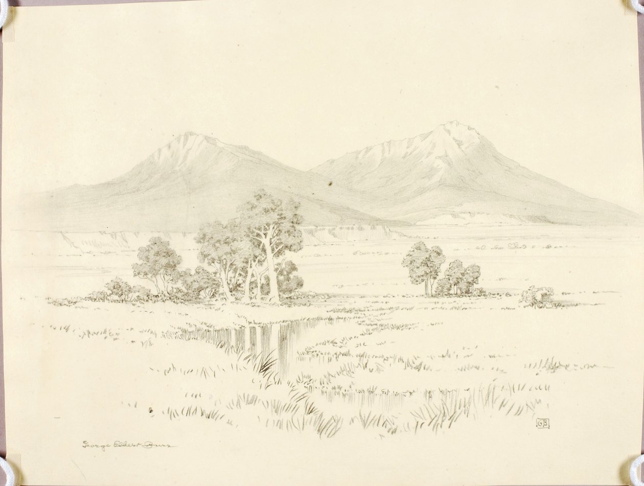Senza titolo (disegno di trasferimento per Spanish Peaks [n. 2]) da George Elbert Burr