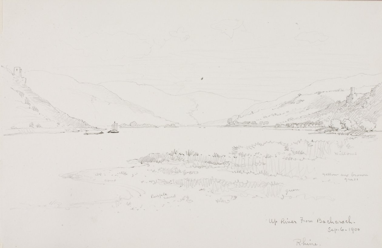 Risalendo il fiume da Bacharach, Reno da George Elbert Burr