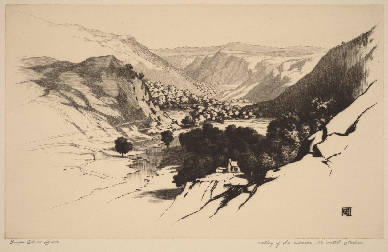 Valle del Lledr, Galles settentrionale (n. 1) da George Elbert Burr