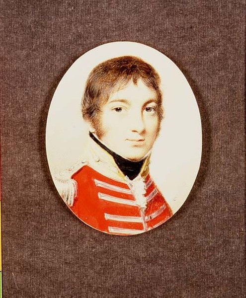 Miniatura del Colonnello J. Houlton della Milizia del Wiltshire, c.1801 da George Engleheart