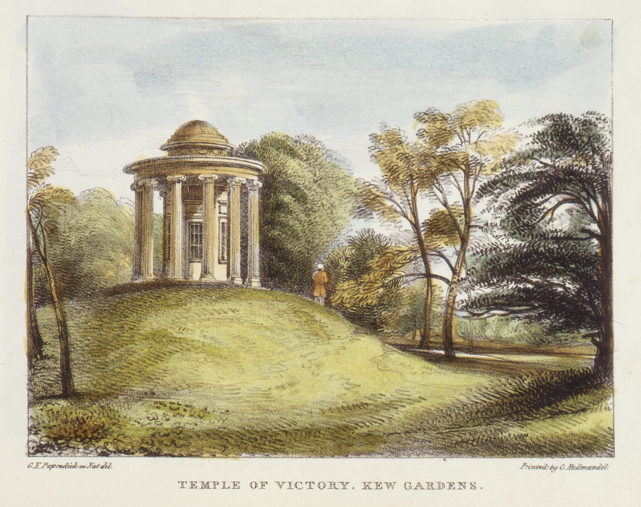 Tempio del Sole, Arboretum, Kew Gardens, tavola 20 da Kew Gardens: Una serie di ventiquattro disegni su pietra, incisa da Charles Hullmandel da George Ernest after Papendiek