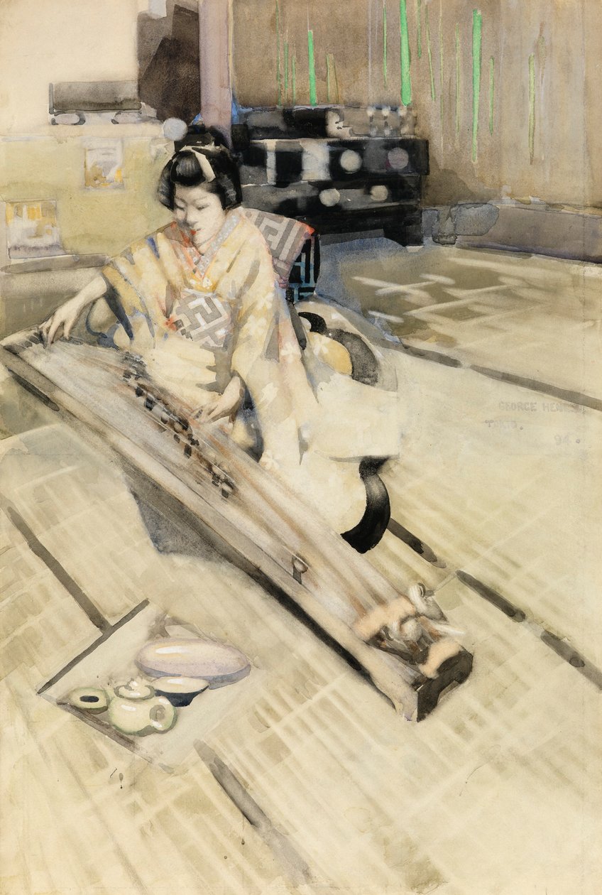 La suonatrice di koto, Tokyo da George F. Henry