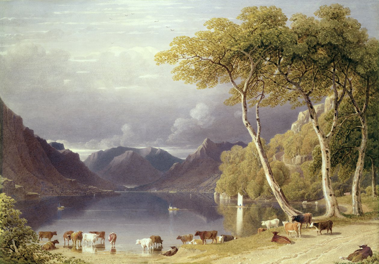 Testa di Ullswater nel Lake District da George Fennel Robson