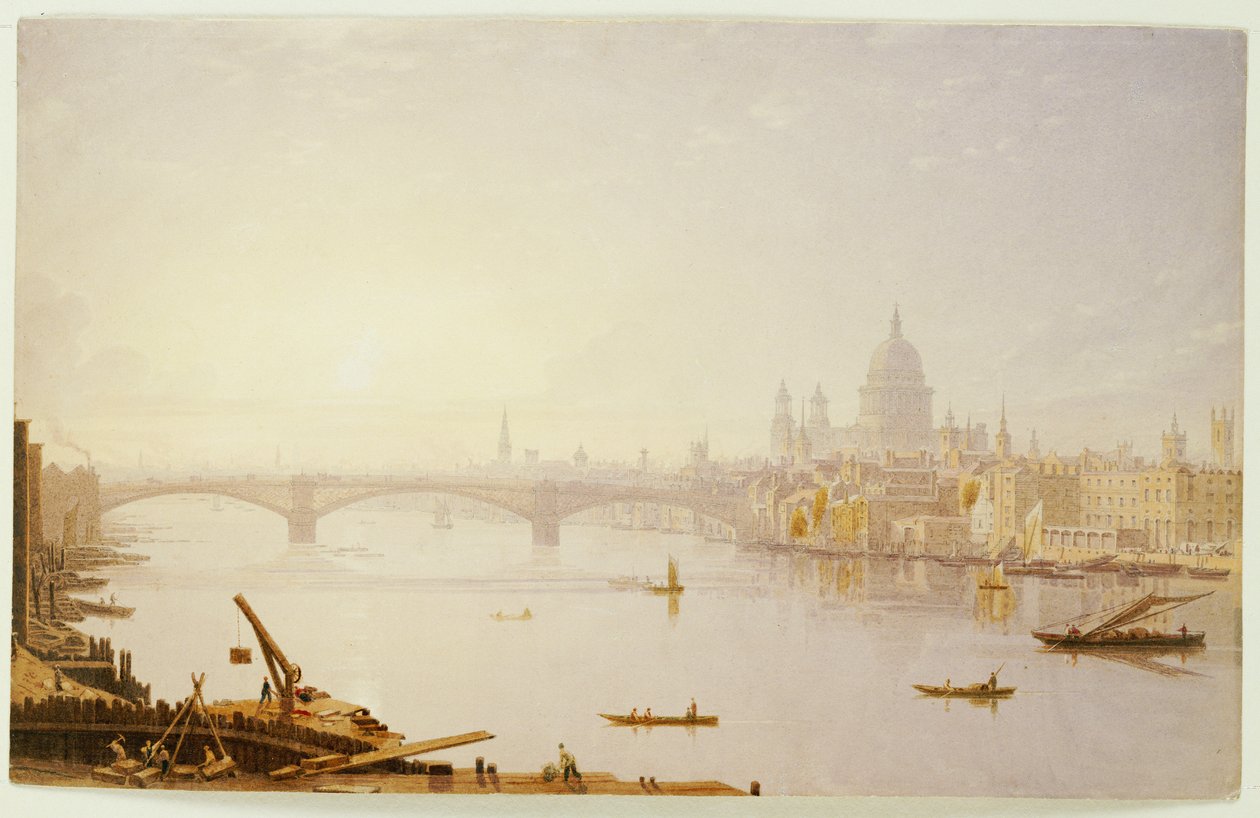 Ponte di Southwark e Cattedrale di San Paolo dal Ponte di Londra da George Fennel Robson
