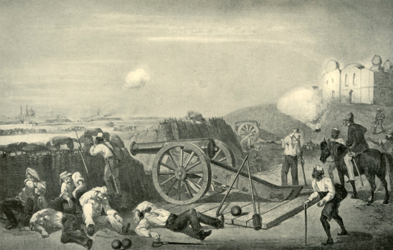 Una giornata pesante nelle batterie prima di Delhi da George Francklin Atkinson