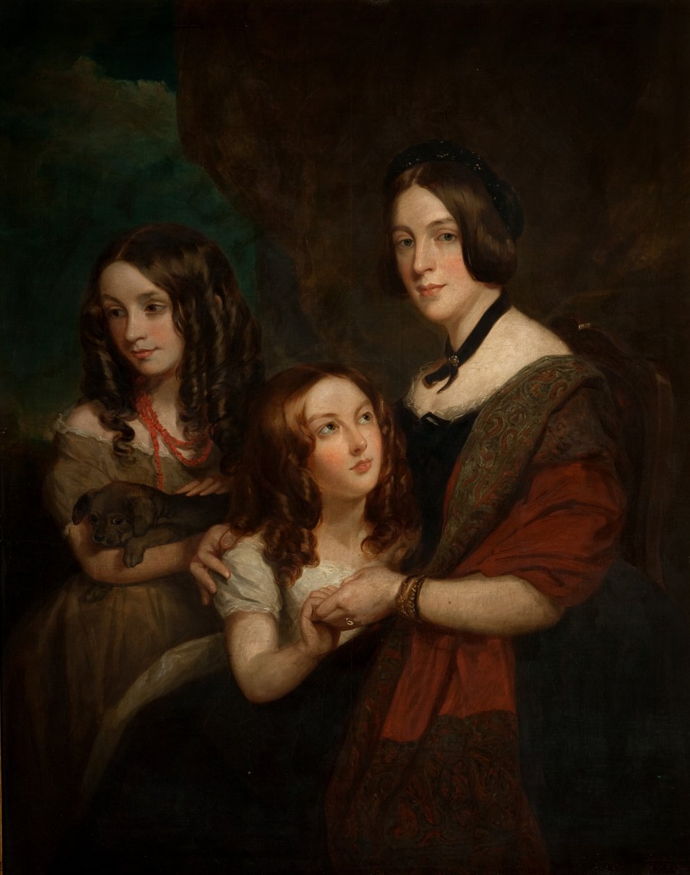 Lady Caroline Towneley con Due delle sue Figlie, Caroline ed Emily (copia dopo Francis Grant), 1860 da George Frederick Clarke
