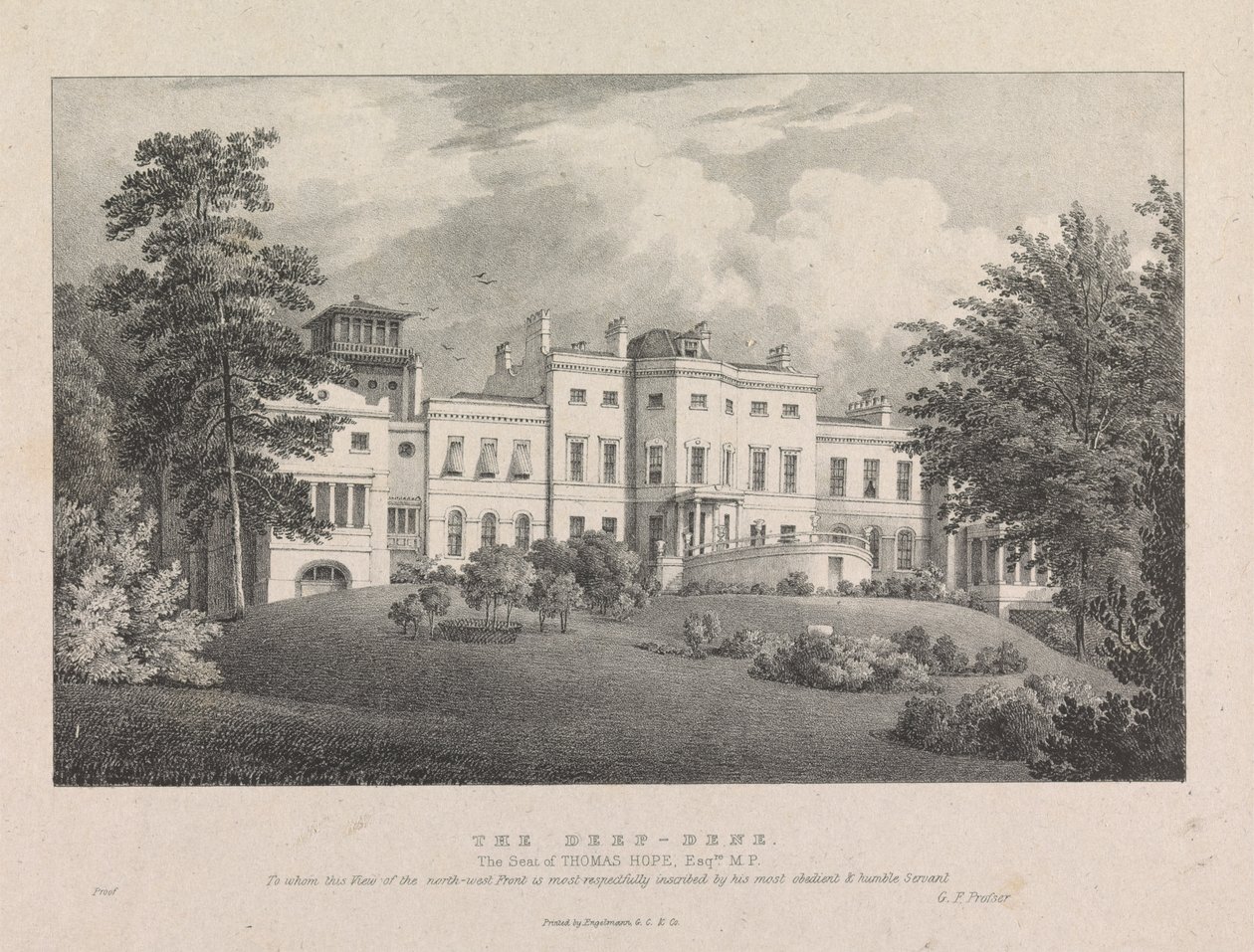 The Deep-Dene. La Residenza di Thomas Hope, Esq. da George Frederick Prosser