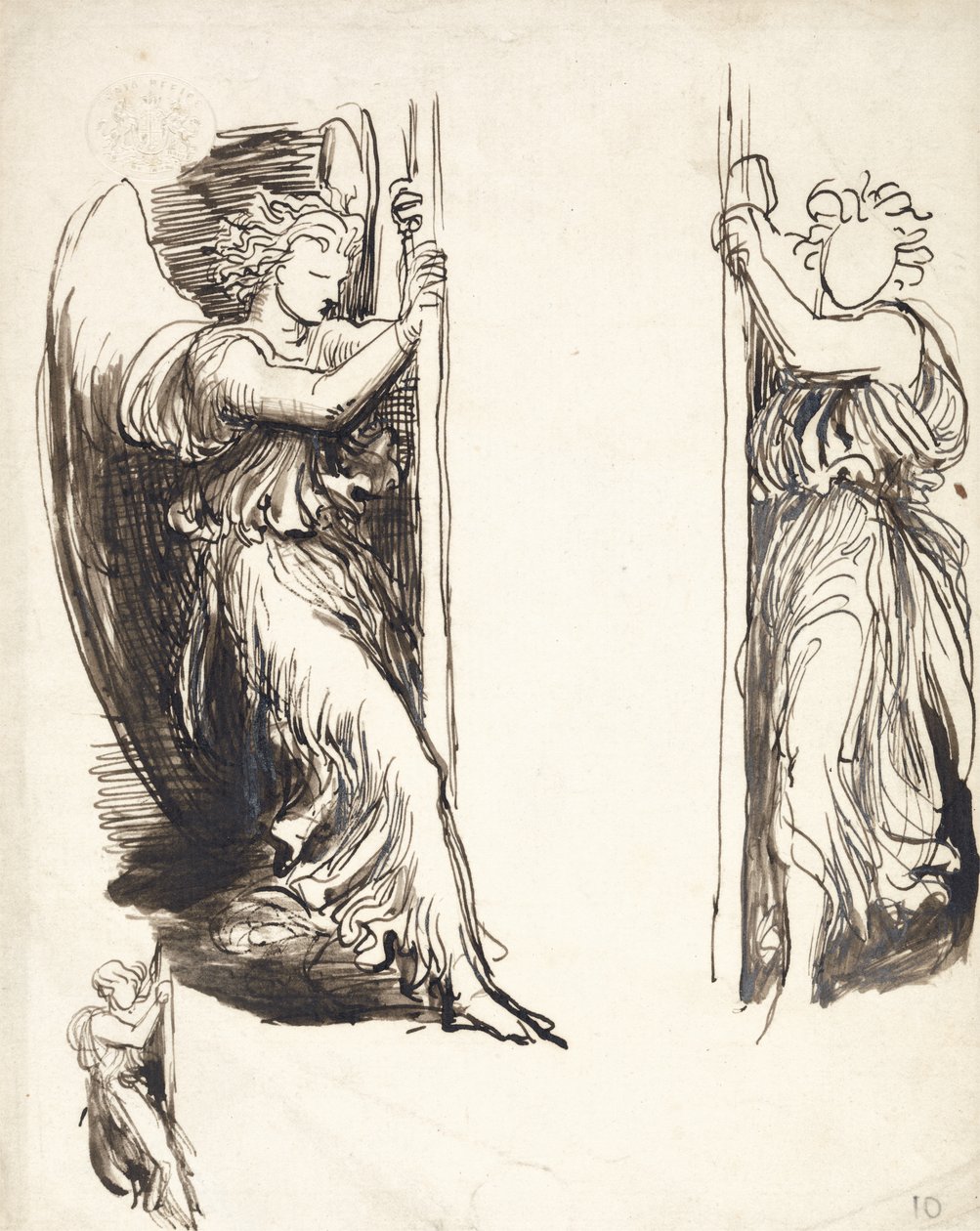 Studi per Angeli in The Court of Death da George Frederick Watts