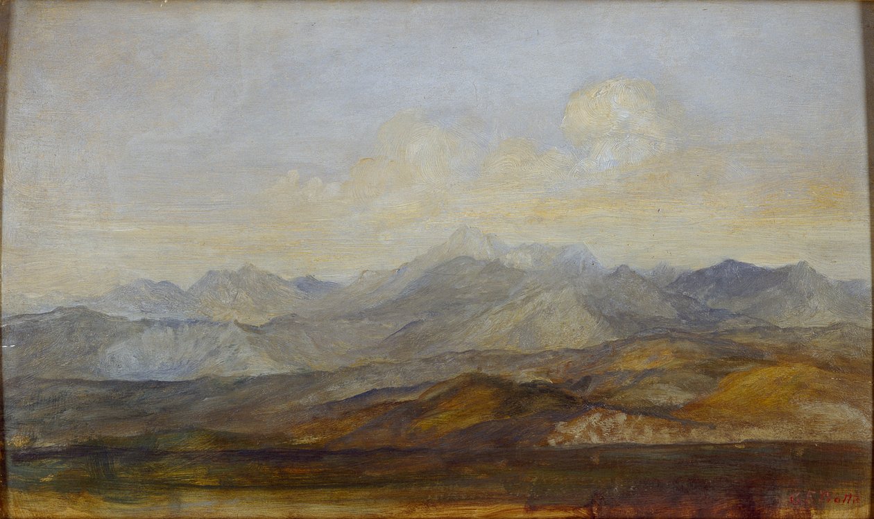 Le montagne di Carrara da Pisa da George Frederick Watts