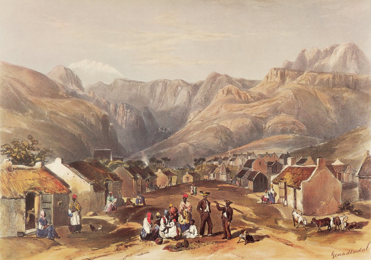 Nella serena valle di Genadendal si trova un fiorente villaggio ottentotto da George French Angas