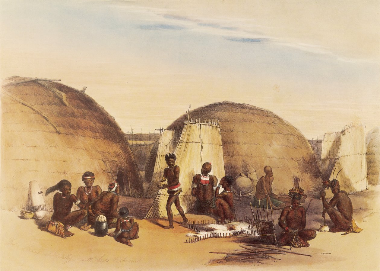Vita in un kraal zulu da George French Angas