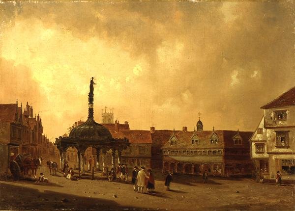 Veduta di The Cornhill, Ipswich da George Frost