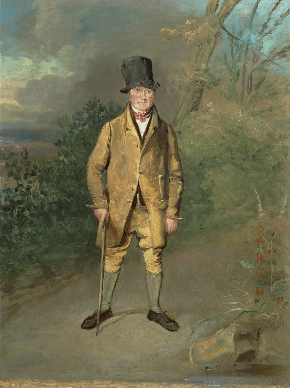Ritratto di un giardiniere di Bramham Park, Yorkshire, c.1822 da George Garrard