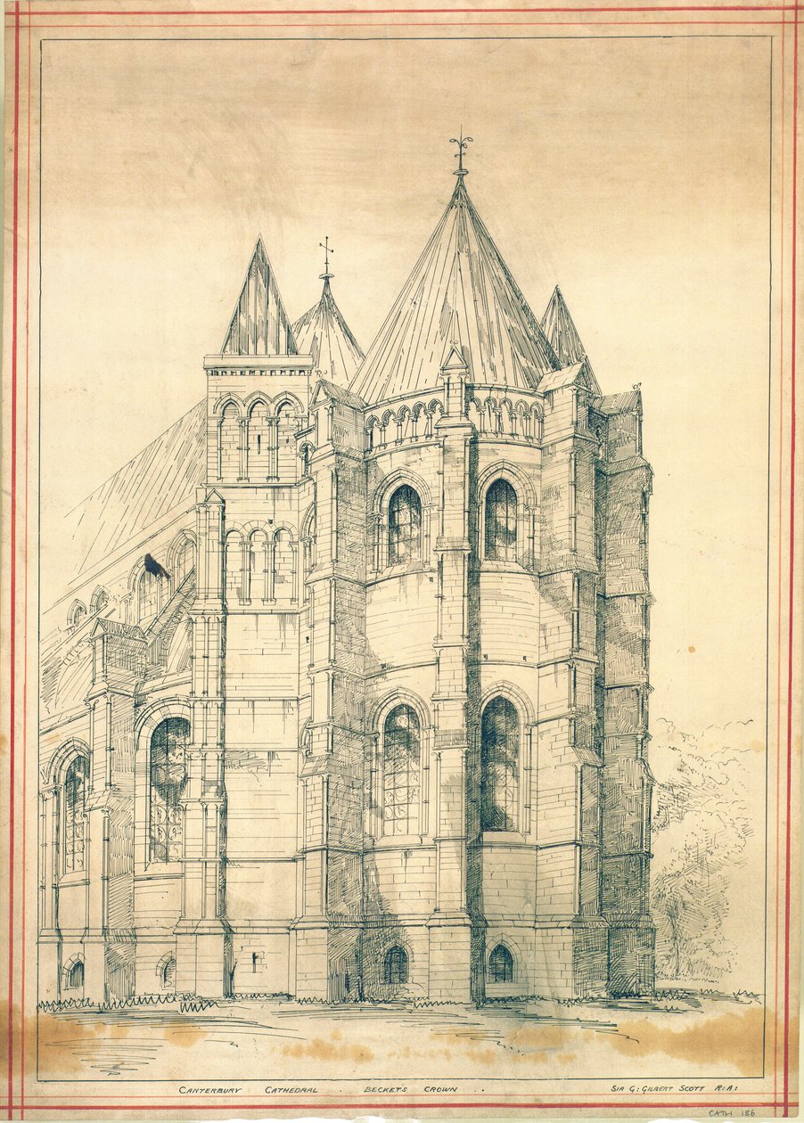 Schizzo, c.1860 da George Gilbert Scott