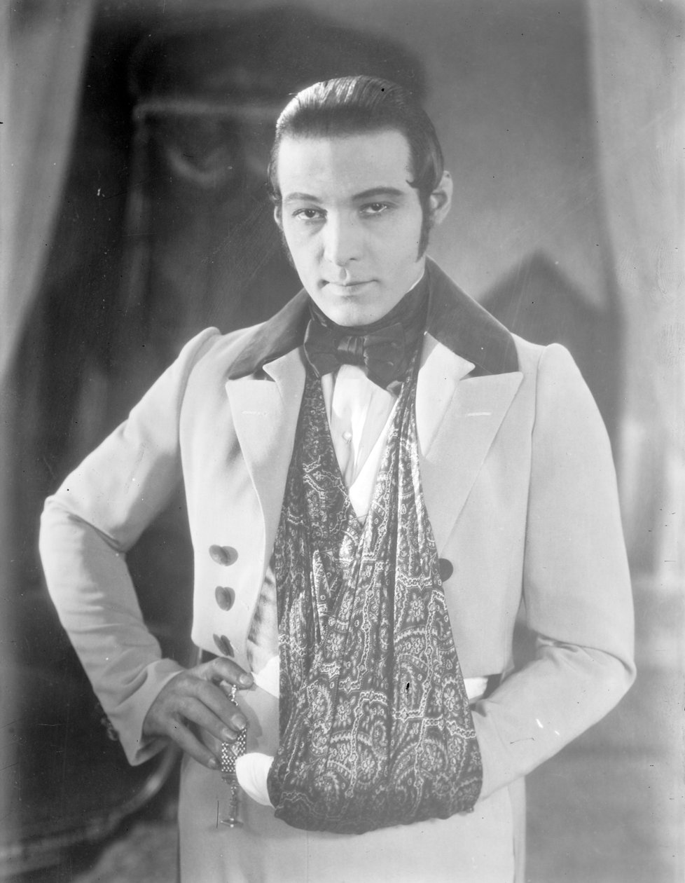 Valentino sul set di 