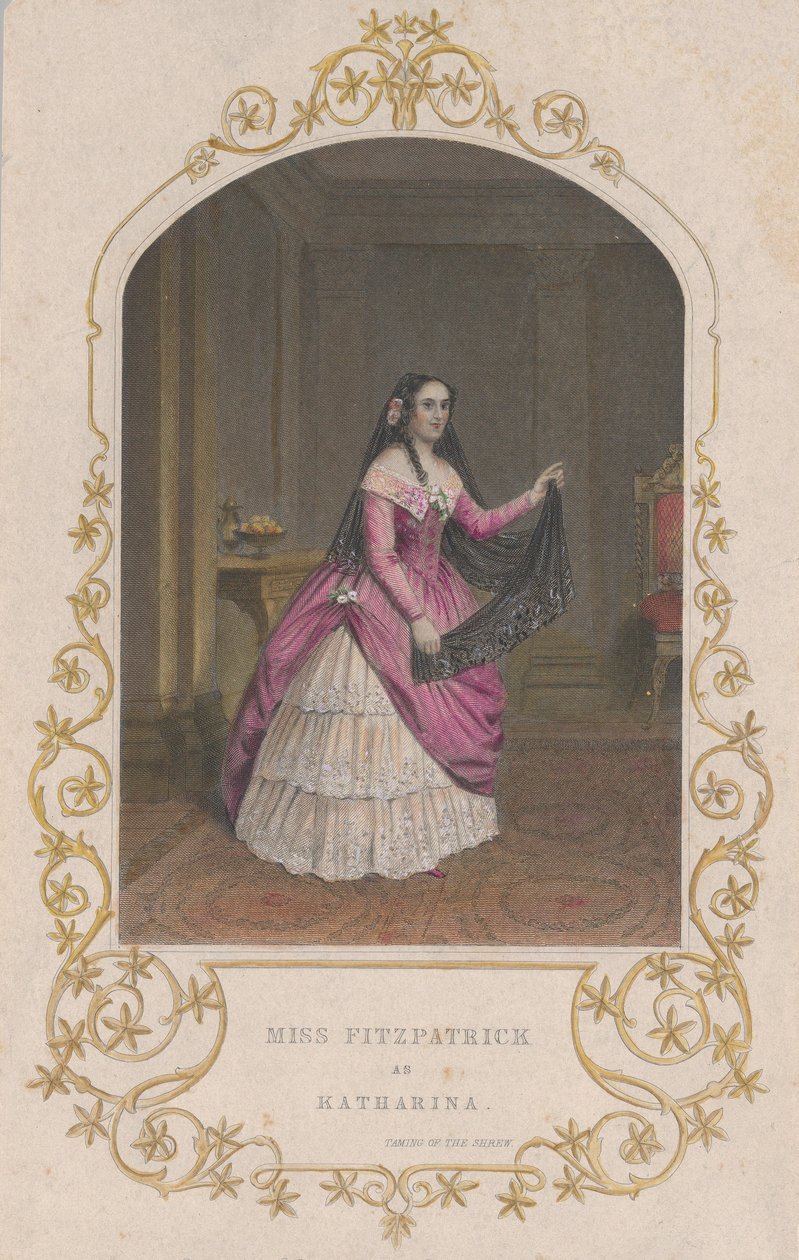 Miss Fitzpatrick come Katharina in La bisbetica domata da George Greatbach