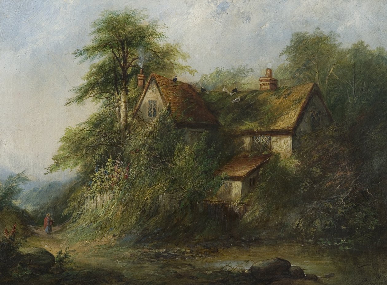 Cottage in Campagna, 1871 da George Harrison