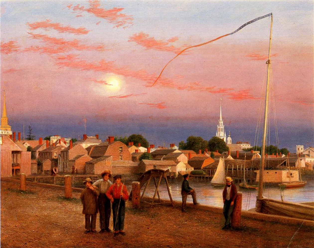 Newport, fine della giornata, 1851 da George Harvey