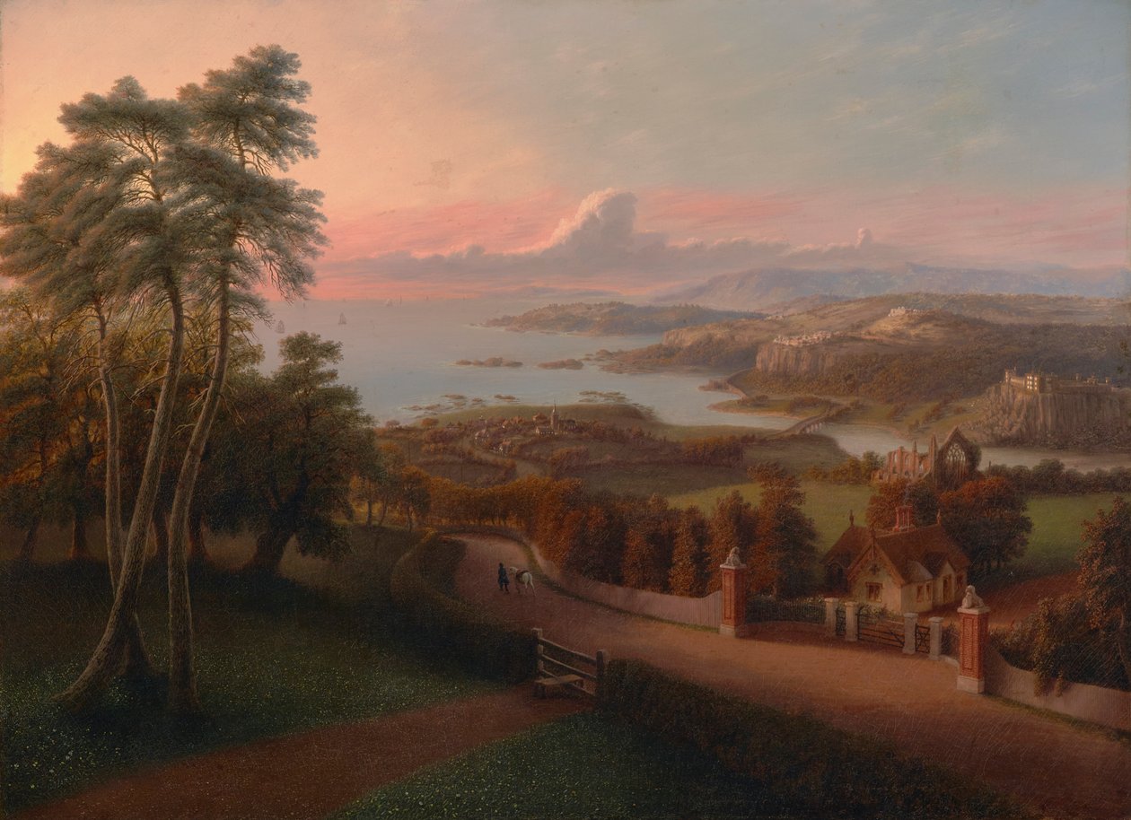 Tramonto in un Paesaggio Rurale 1846 da George Harvey
