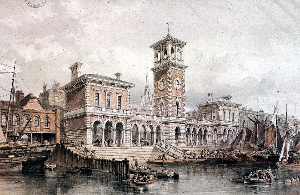 Billingsgate Wharf e Mercato, Londra da George Hawkins