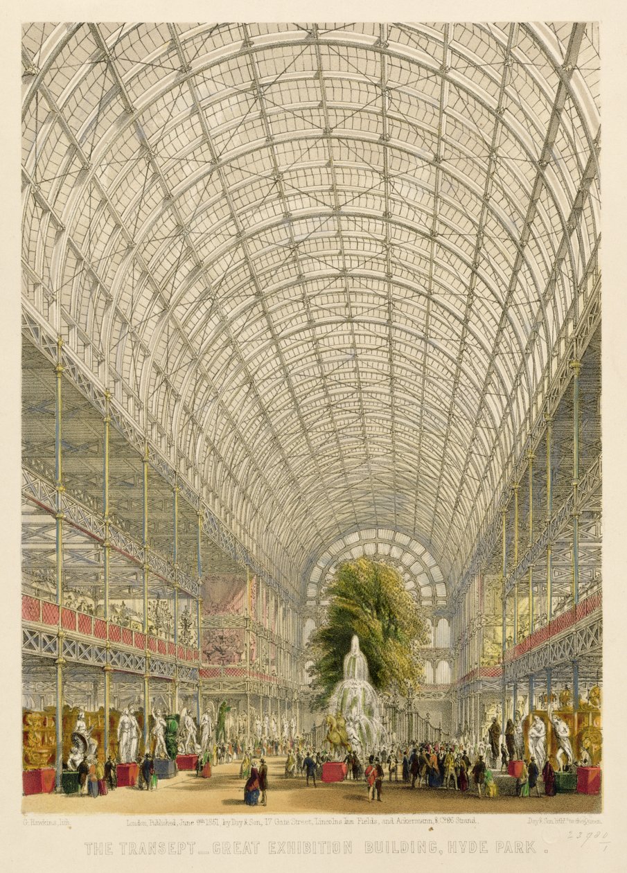 Transetto del Crystal Palace, pub. da Day and Son und Ackermann und Co. da George Hawkins