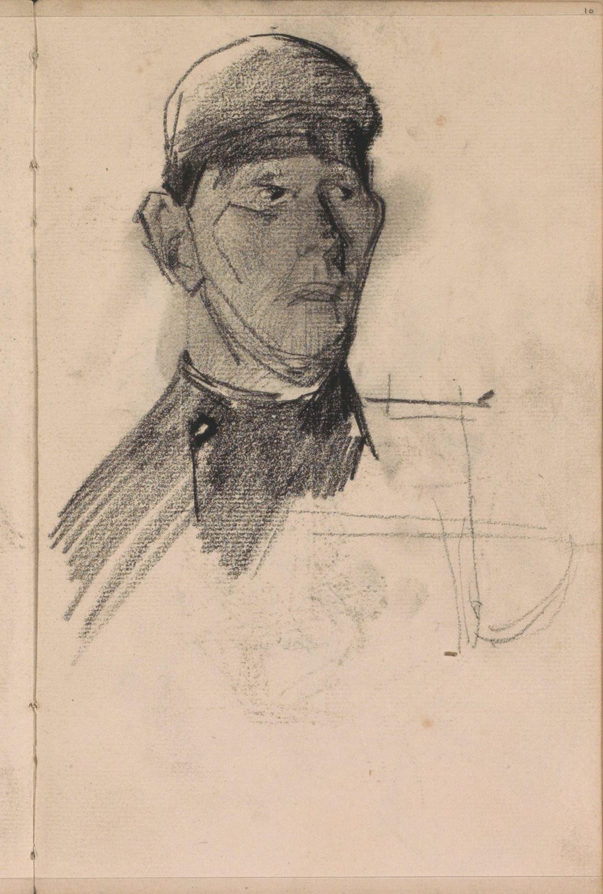 Busto di un uomo con un copricapo da George Hendrik Breitner