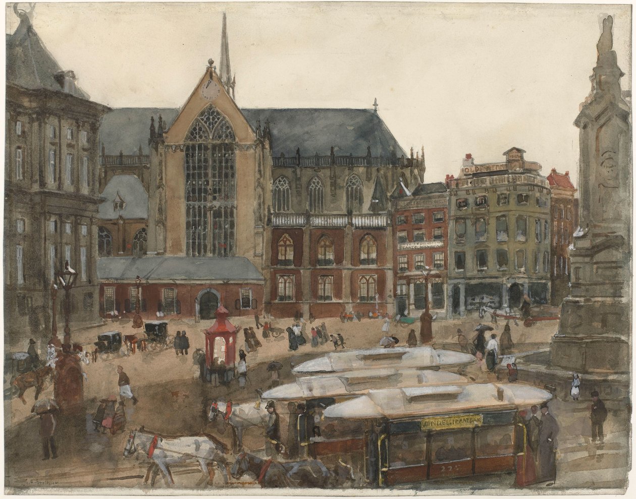 La Diga ad Amsterdam da George Hendrik Breitner