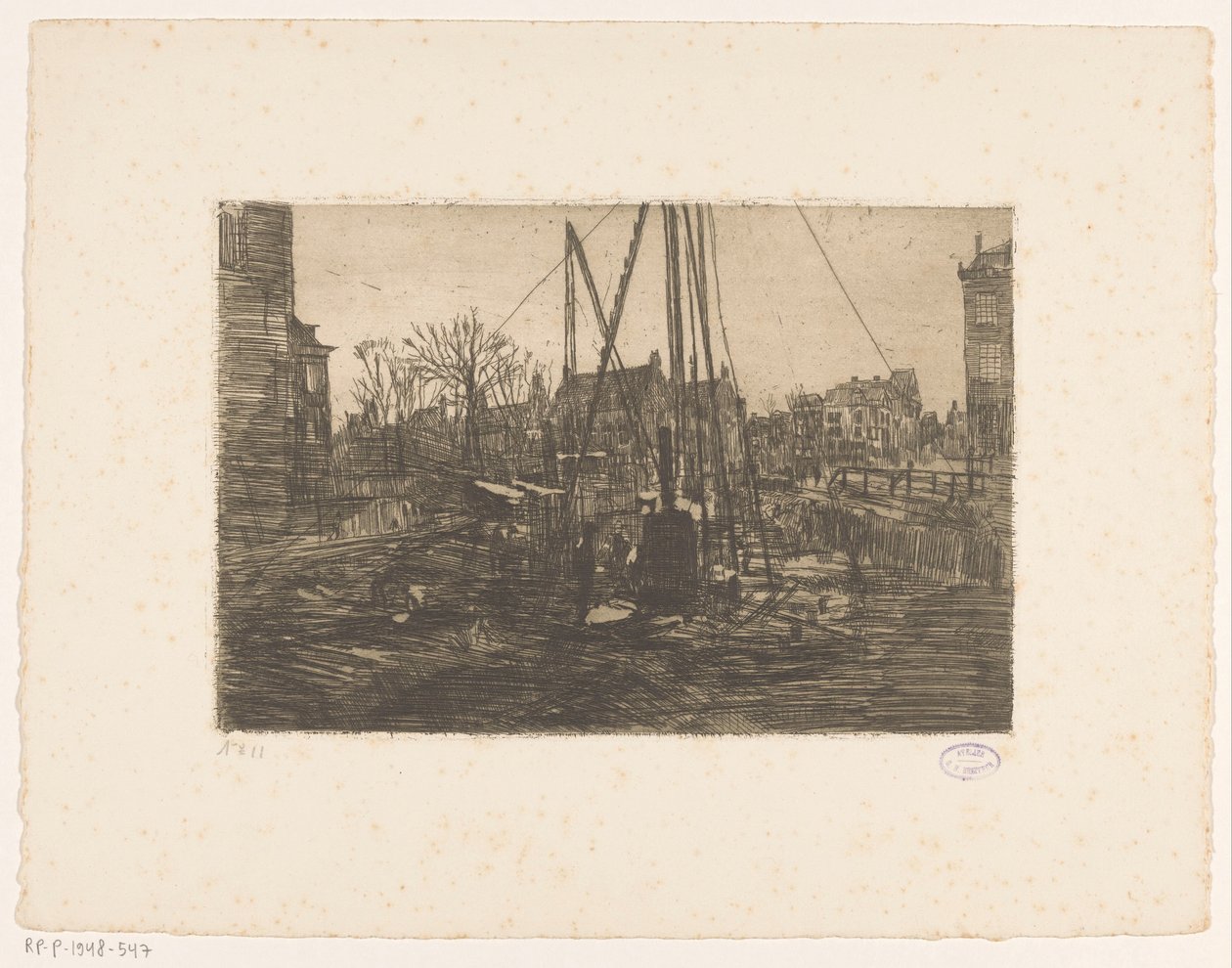 Palificazioni in Raadhuisstraat ad Amsterdam da George Hendrik Breitner