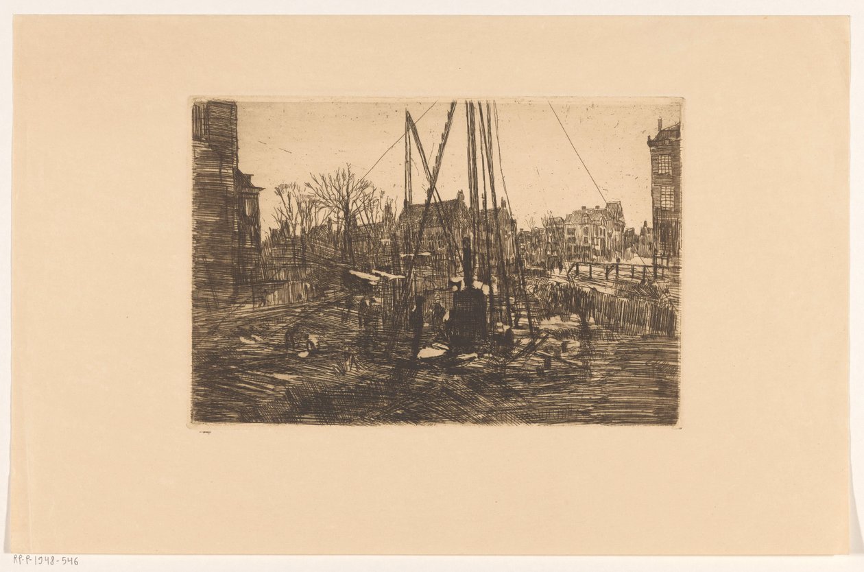 Lavori di palificazione in Raadhuisstraat ad Amsterdam da George Hendrik Breitner