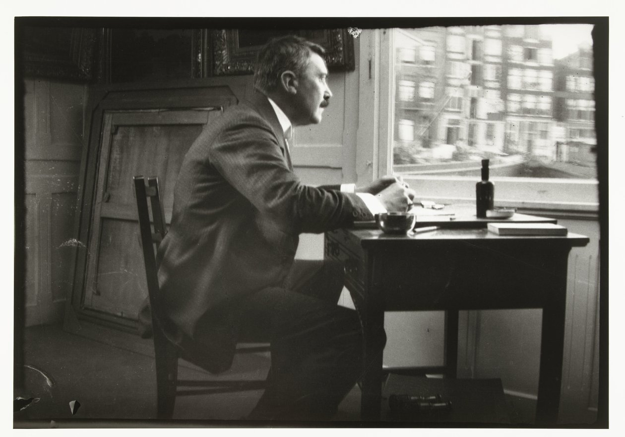 Ritratto di Willem Witsen alla finestra della sua barca da George Hendrik Breitner