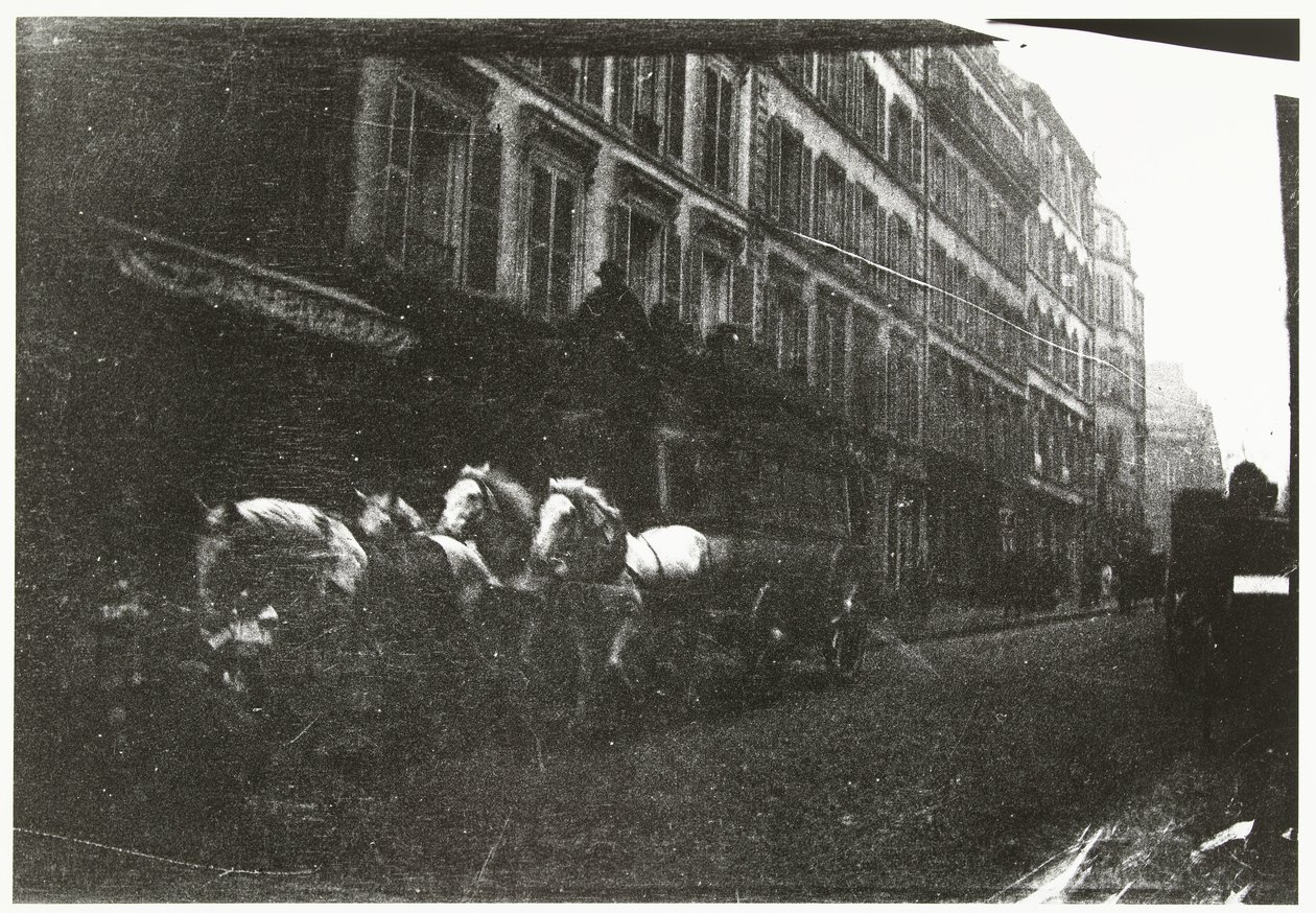 Veduta di strada con cavalli e carrozza a Parigi da George Hendrik Breitner