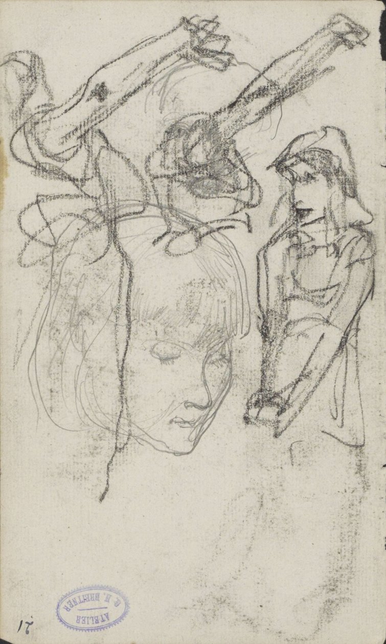 Foglio di studio con donne da George Hendrik Breitner