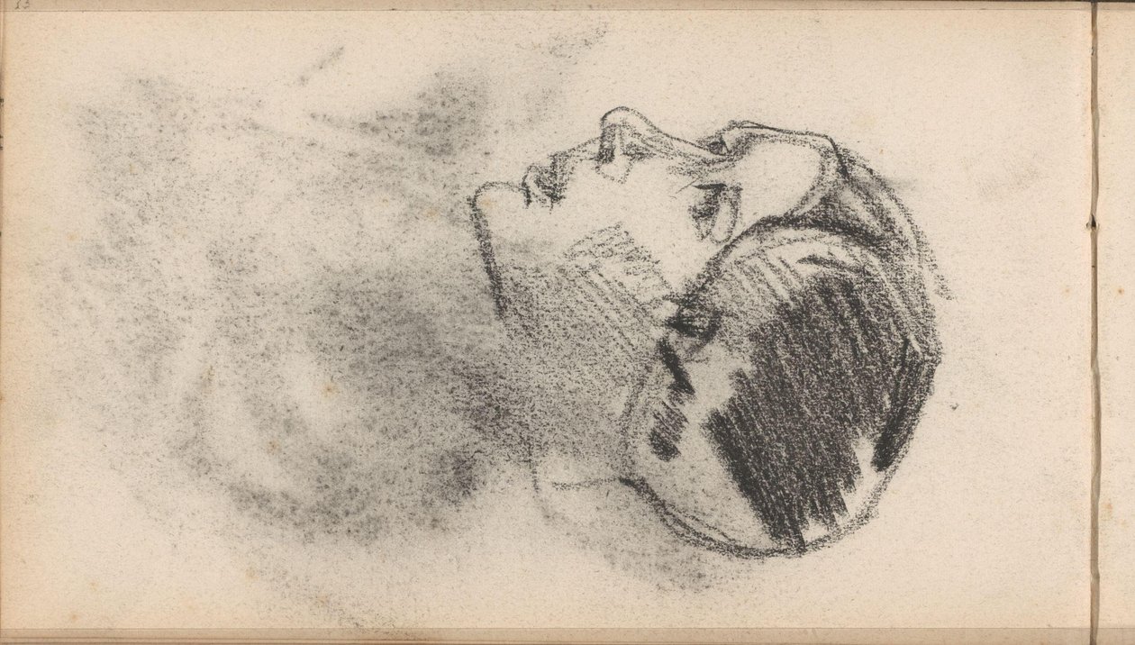 Testa di donna con cuffia con ferri per le orecchie da George Hendrik Breitner